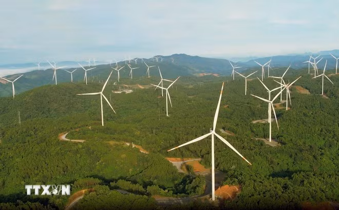 Điện gió góp phần không nhỏ trong việc bảo đảm an ninh năng lượng của tỉnh Quảng Trị. (Ảnh: Nguyên Linh/TTXVN)