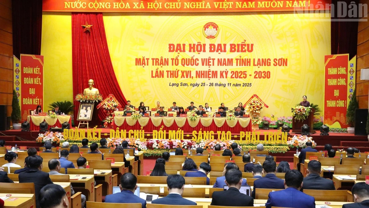 Đại hội đại biểu Mặt trận Tổ quốc Việt Nam tỉnh Lạng Sơn lần thứ XVI, nhiệm kỳ 2025-2030.