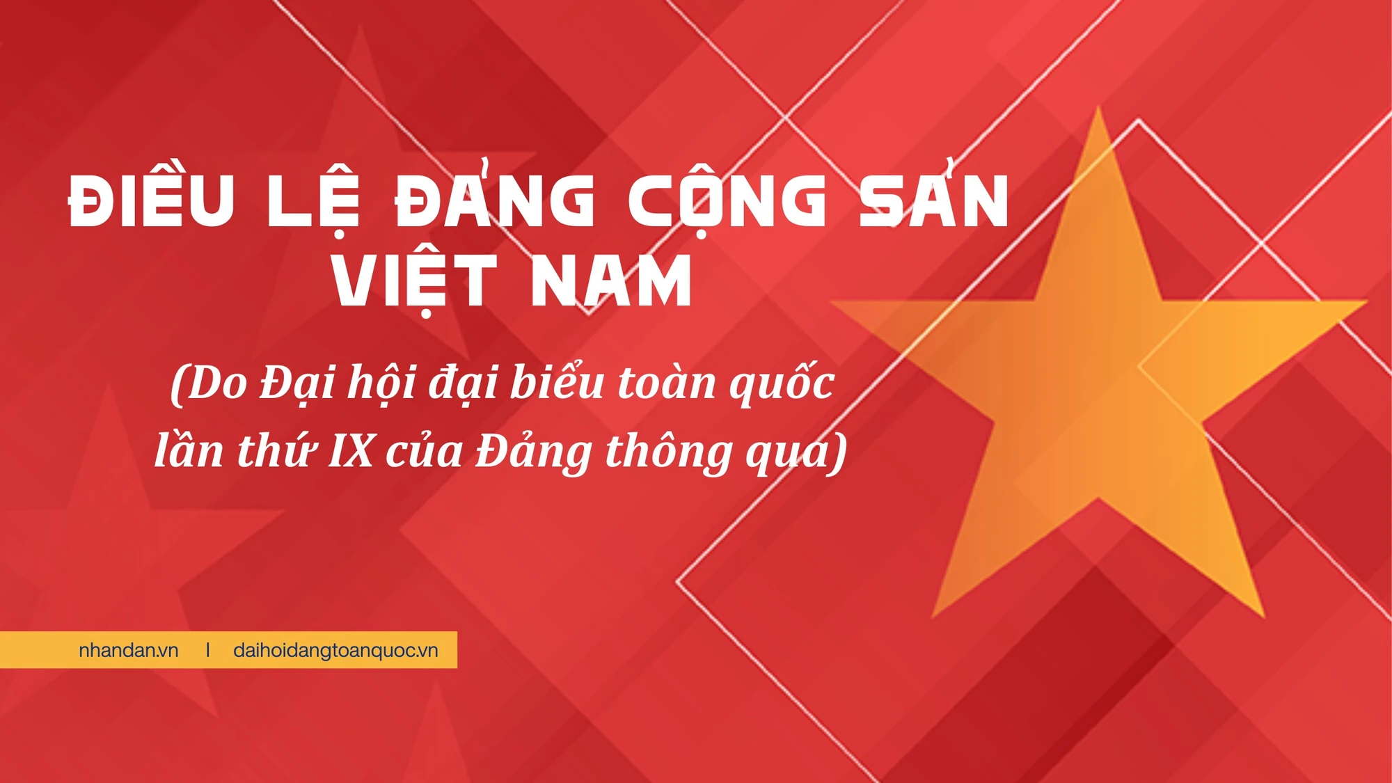 Điều lệ Đảng (do Đại hội đại biểu toàn quốc lần thứ IX của Đảng thông qua)