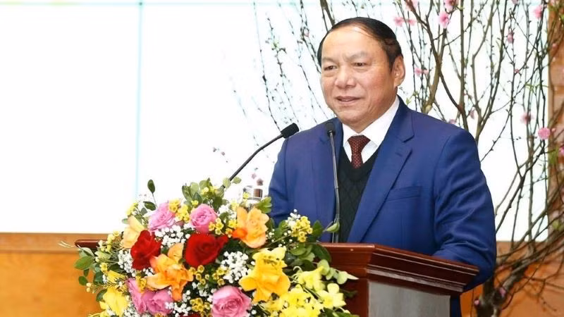 Ủy viên Ban Chấp hành Trung ương Đảng, Bí thư Đảng ủy, Bộ trưởng Bộ Văn hóa, Thể thao và Du lịch Nguyễn Văn Hùng. (Ảnh: Trần Huấn)