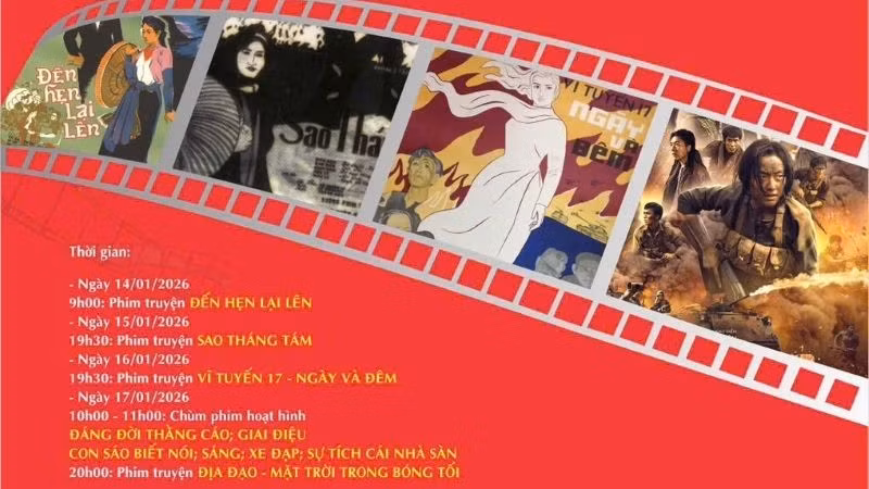 Chương trình giới thiệu các phim trình chiếu của Viện Phim Việt Nam chào mừng Đại hội lần thứ XIV của Đảng.