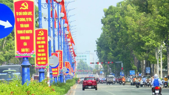 Một góc phố tỉnh Đồng Tháp. (Ảnh: Báo Đồng Tháp)