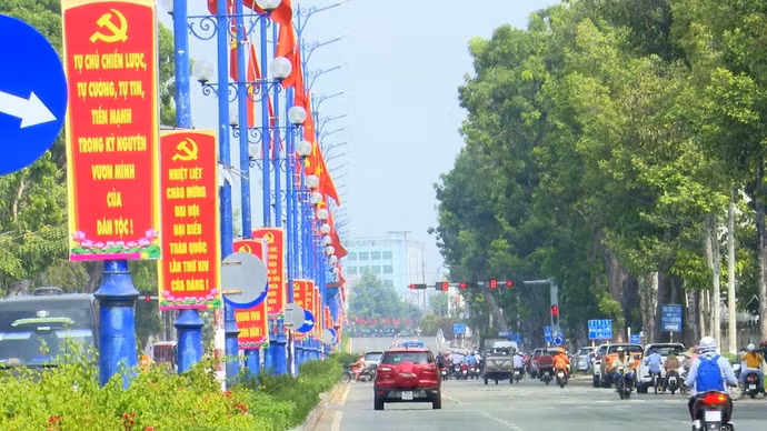 Một góc phố tỉnh Đồng Tháp. (Ảnh: Báo Đồng Tháp)