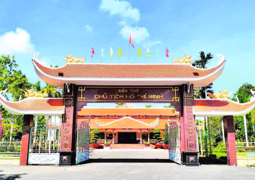 Đền thờ Chủ tịch Hồ Chí Minh ở xã Châu Thới (nay thuộc tỉnh Cà Mau) được Trung ương xếp hạng Di tích quốc gia đặc biệt. (Ảnh: TRỌNG DUY)