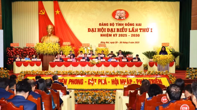 Quang cảnh phiên trù bị Đại hội đại biểu Đảng bộ tỉnh Đồng Nai lần thứ I, nhiệm kỳ 2025-2030.