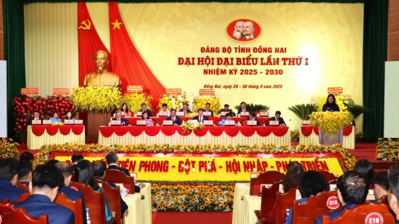 Quang cảnh phiên trù bị Đại hội đại biểu Đảng bộ tỉnh Đồng Nai lần thứ I, nhiệm kỳ 2025-2030.
