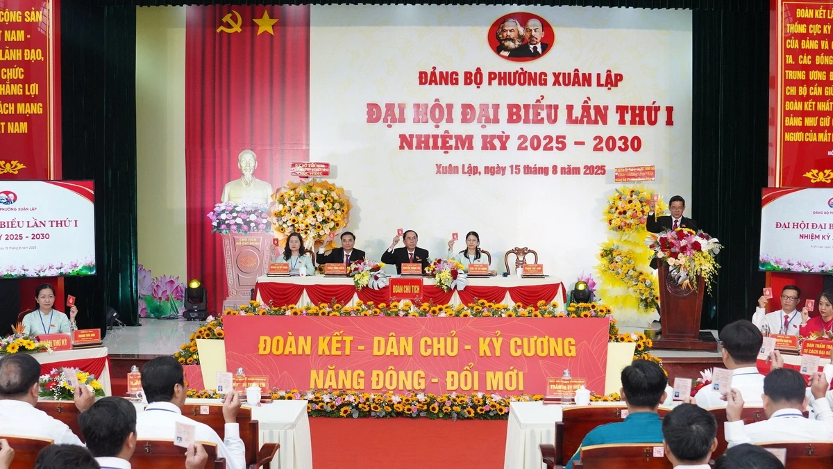 Đại hội Đảng bộ phường Xuân Lập lần thứ I, nhiệm kỳ 2025-2030.