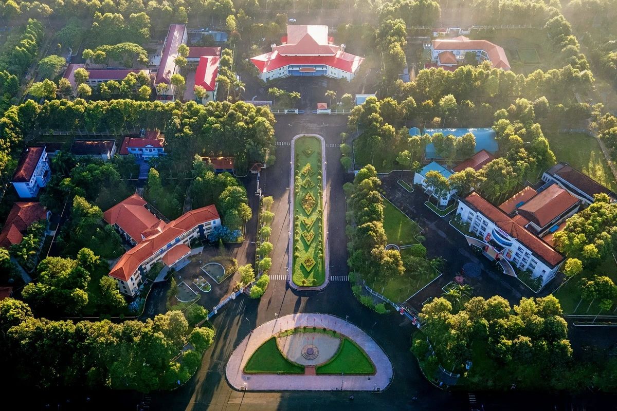 Một góc trung tâm hành chính xã Dầu Giây, tỉnh Đồng Nai.