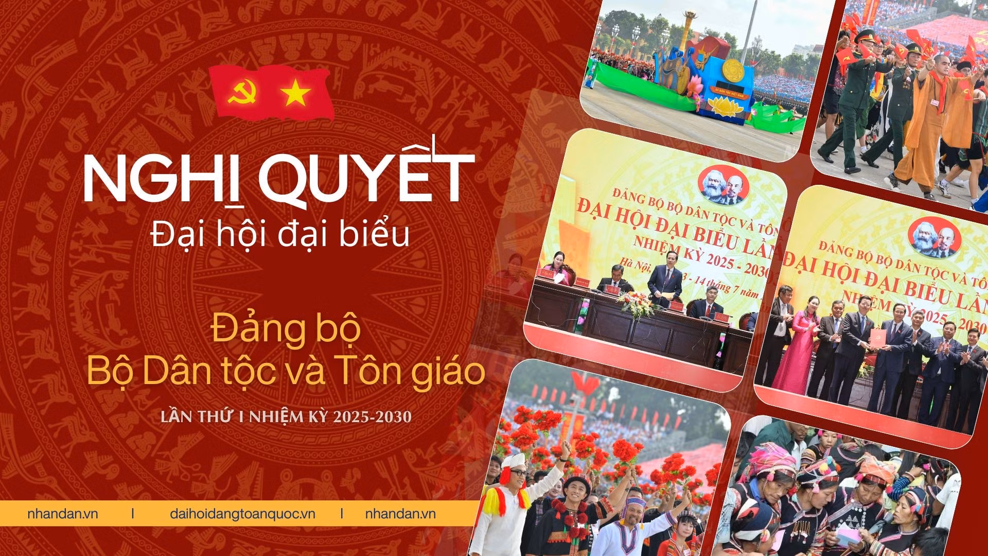 Nghị quyết Đại hội đại biểu Đảng bộ Bộ Dân tộc và Tôn giáo lần thứ I, nhiệm kỳ 2025-2030